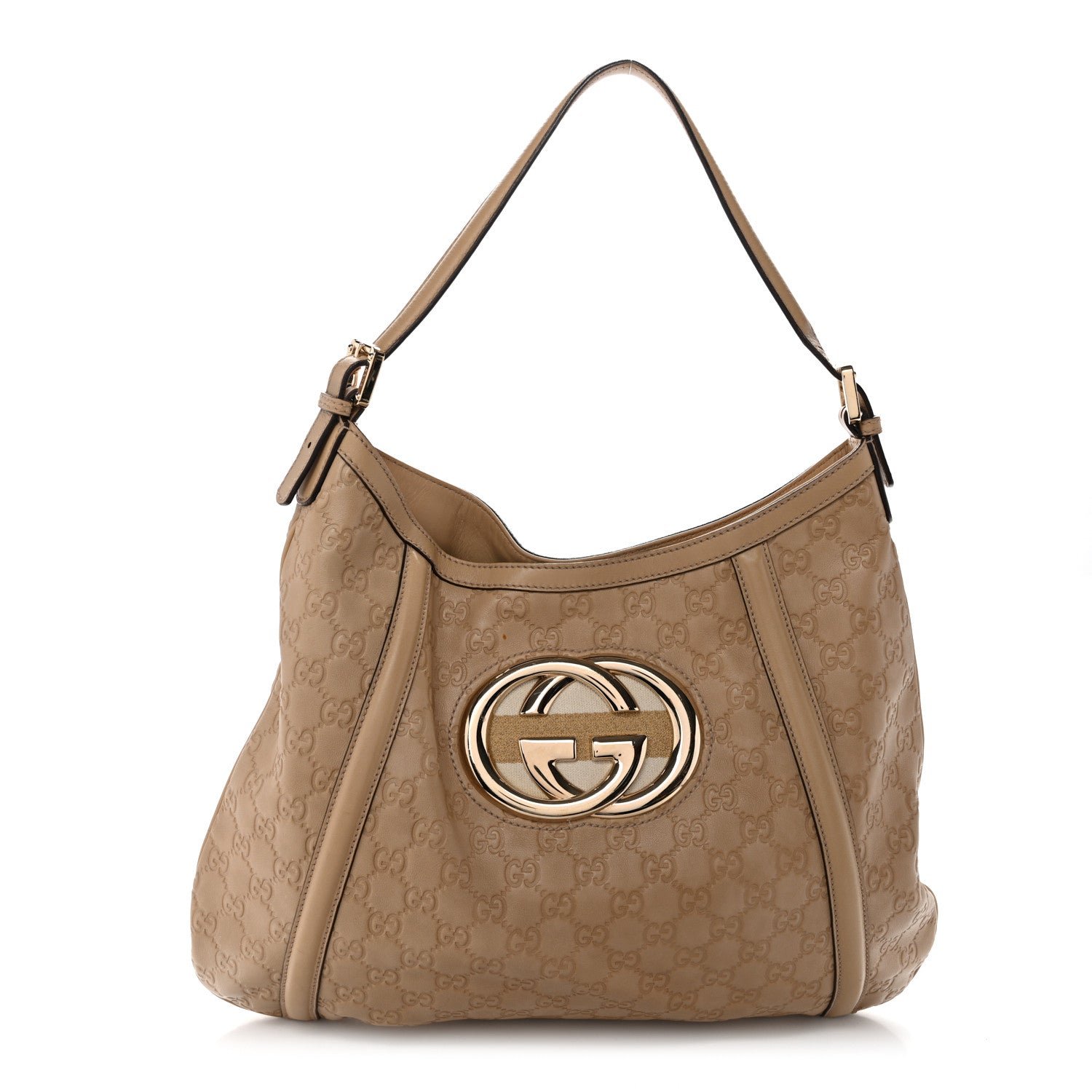 Gucci Gucci Guccissima Medium Britt Tote Beige
