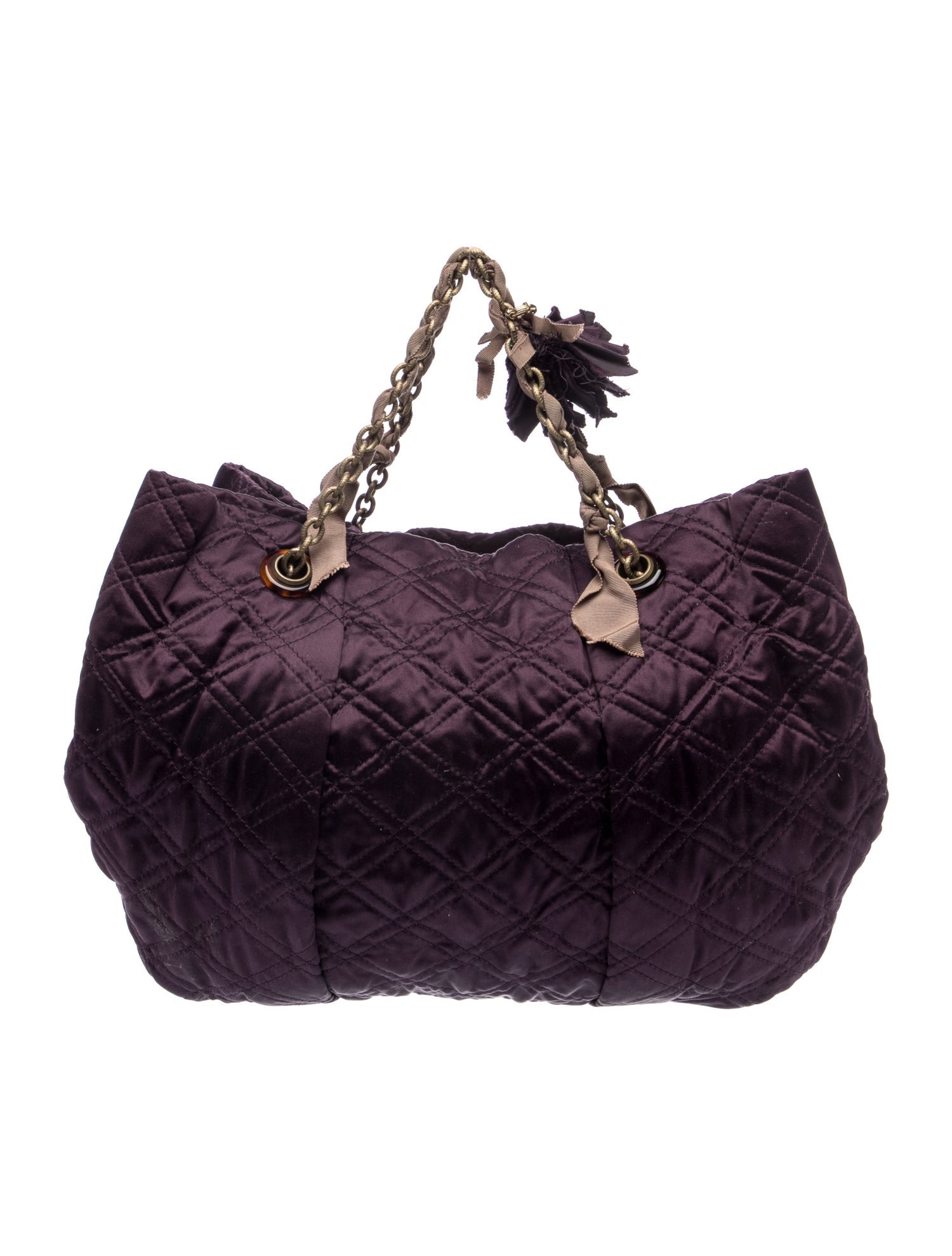 Satin Amalia Cabas Tote Medium