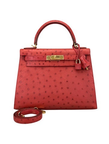 Hermes Ostrich Kelly 28