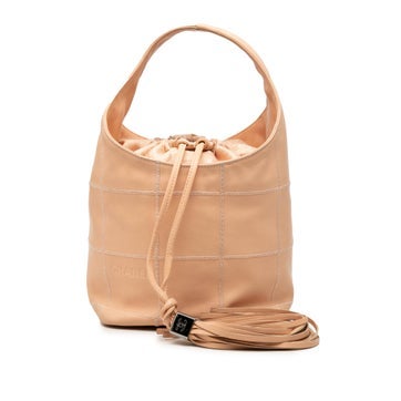 Calfskin Square Stitch Tassel Hobo