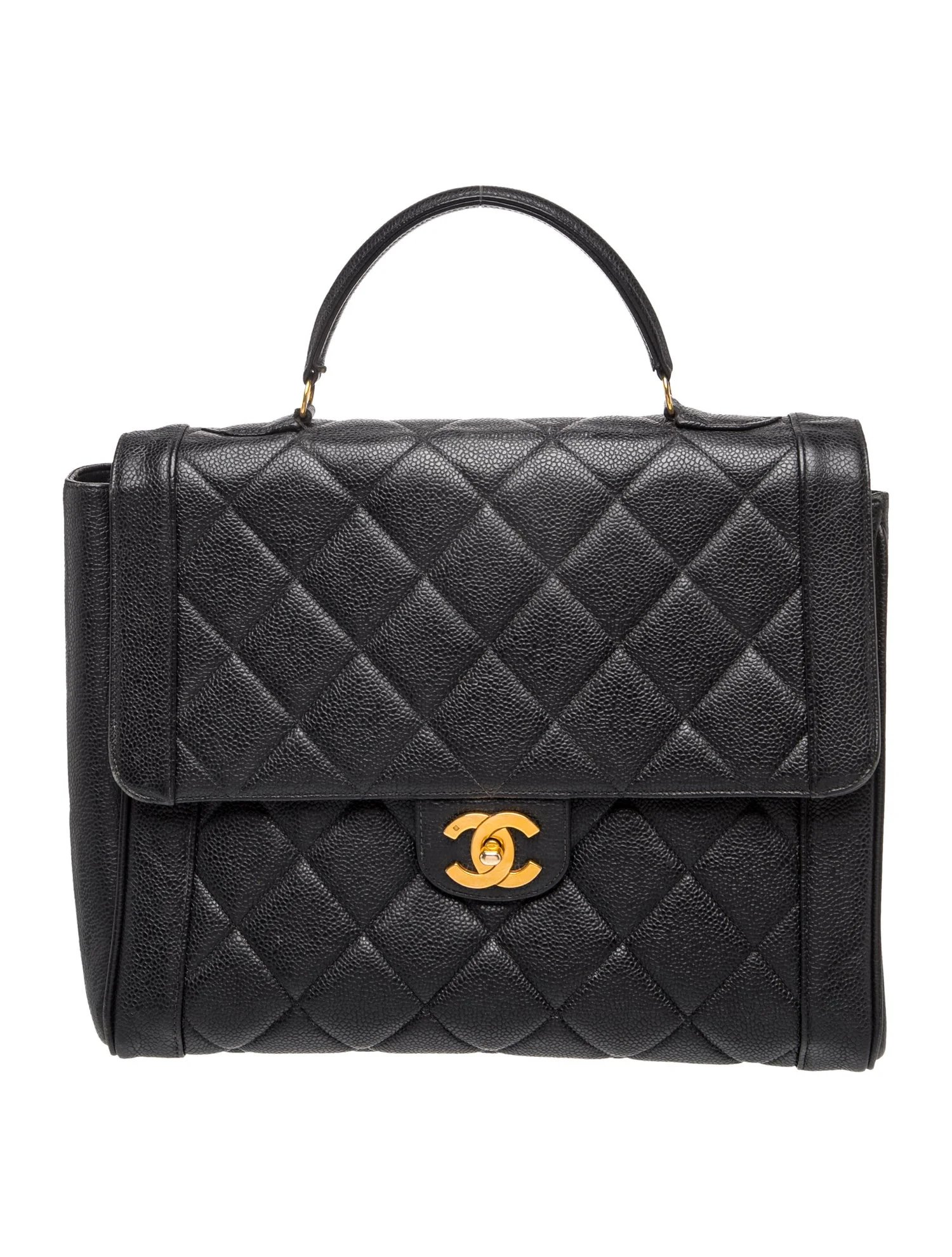 Large Kelly Top Handle Flap Bag
