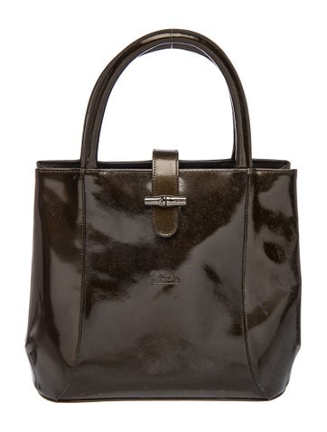 Patent Leather Top Handle Bag