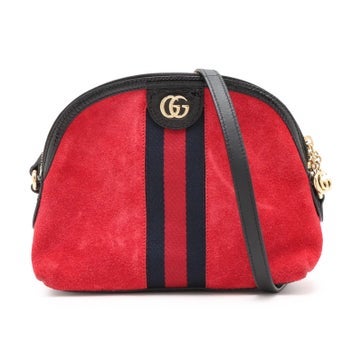 Suede Ophidia Small Shoulder Bag