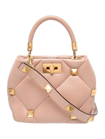 Roman Stud Top Handle Bag