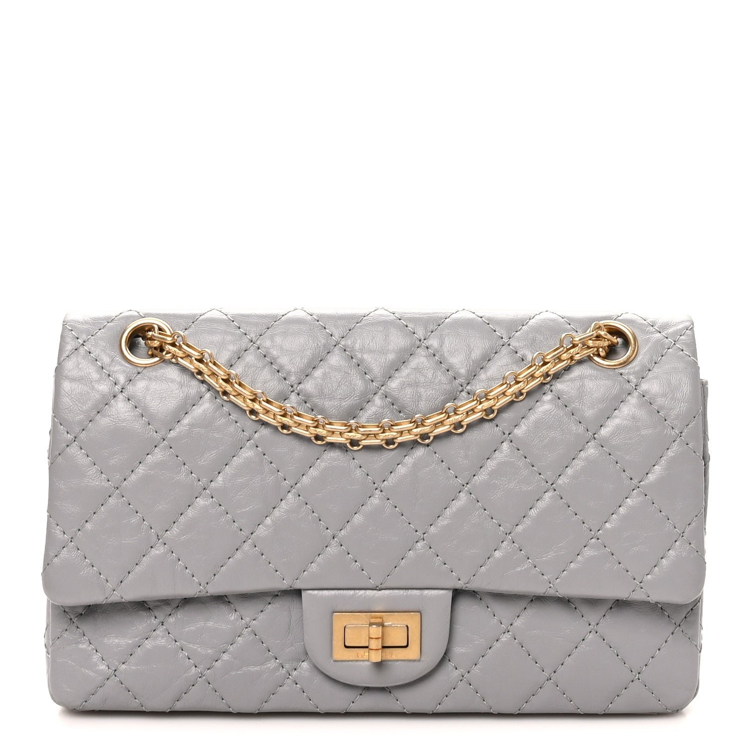 Chanel Aged Calfskin Quilted 2.55 Reissue 225 Flap Grey