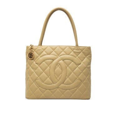 Caviar Calfskin Medallion Tote