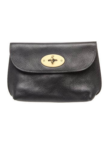 Mulberry Leather Locked Cosmetic Pouch