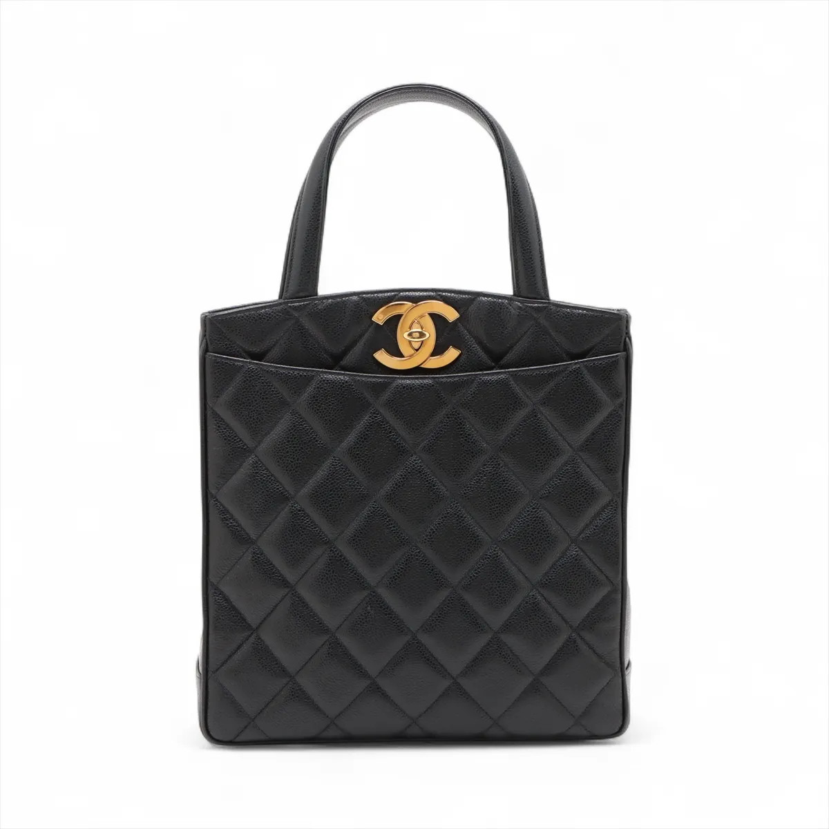 Chanel Matelasse Caviar Skin Tote bag Black Gold Metal Fittings 3XXXXXX