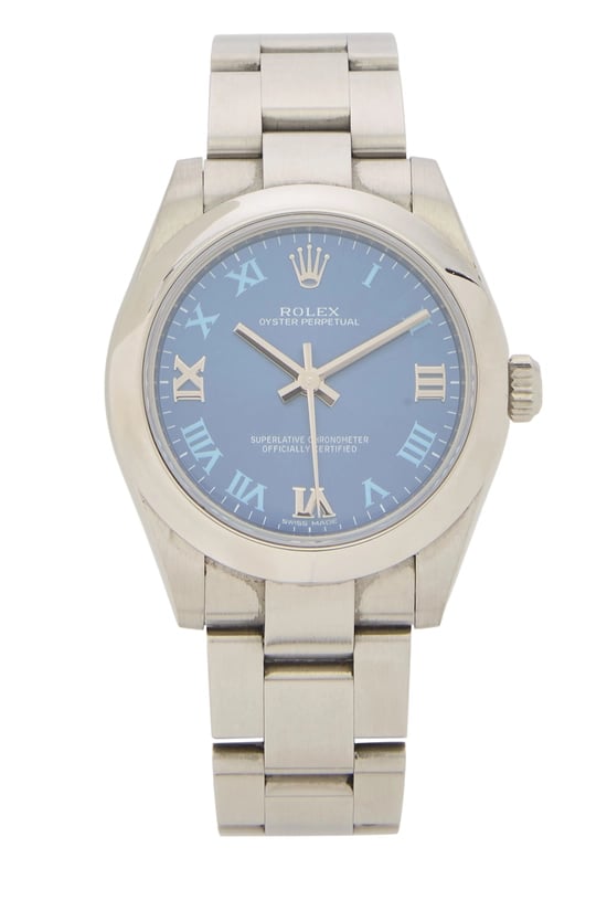 Blue Roman Dial Oyster Perpetual 177200 31mm