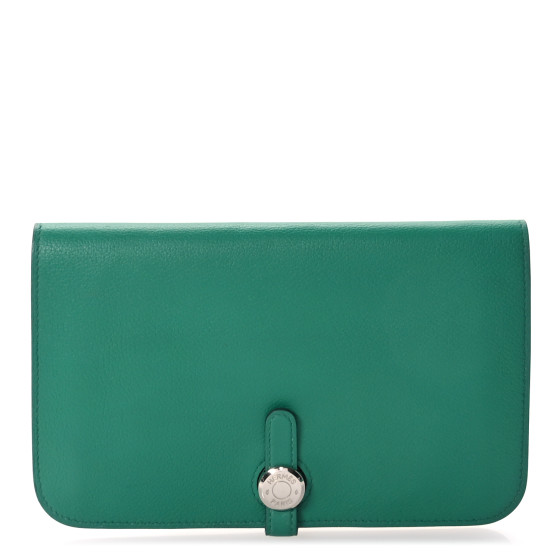 Hermes Evercolor Dogon Wallet Vert Vertigo