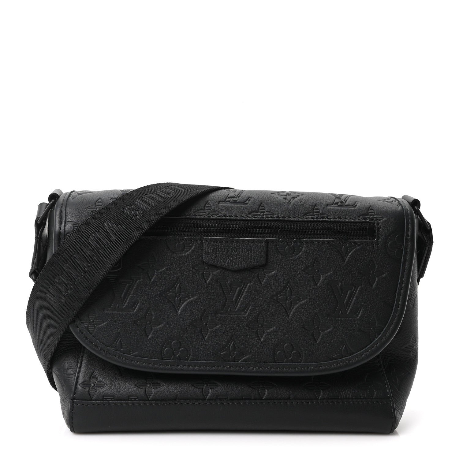Louis Vuitton Calfskin Monogram Shadow Pulse Messenger  Black