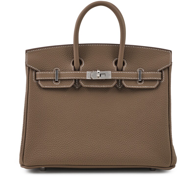 Etoupe Togo Birkin 25 Palladium Hardware, 2022