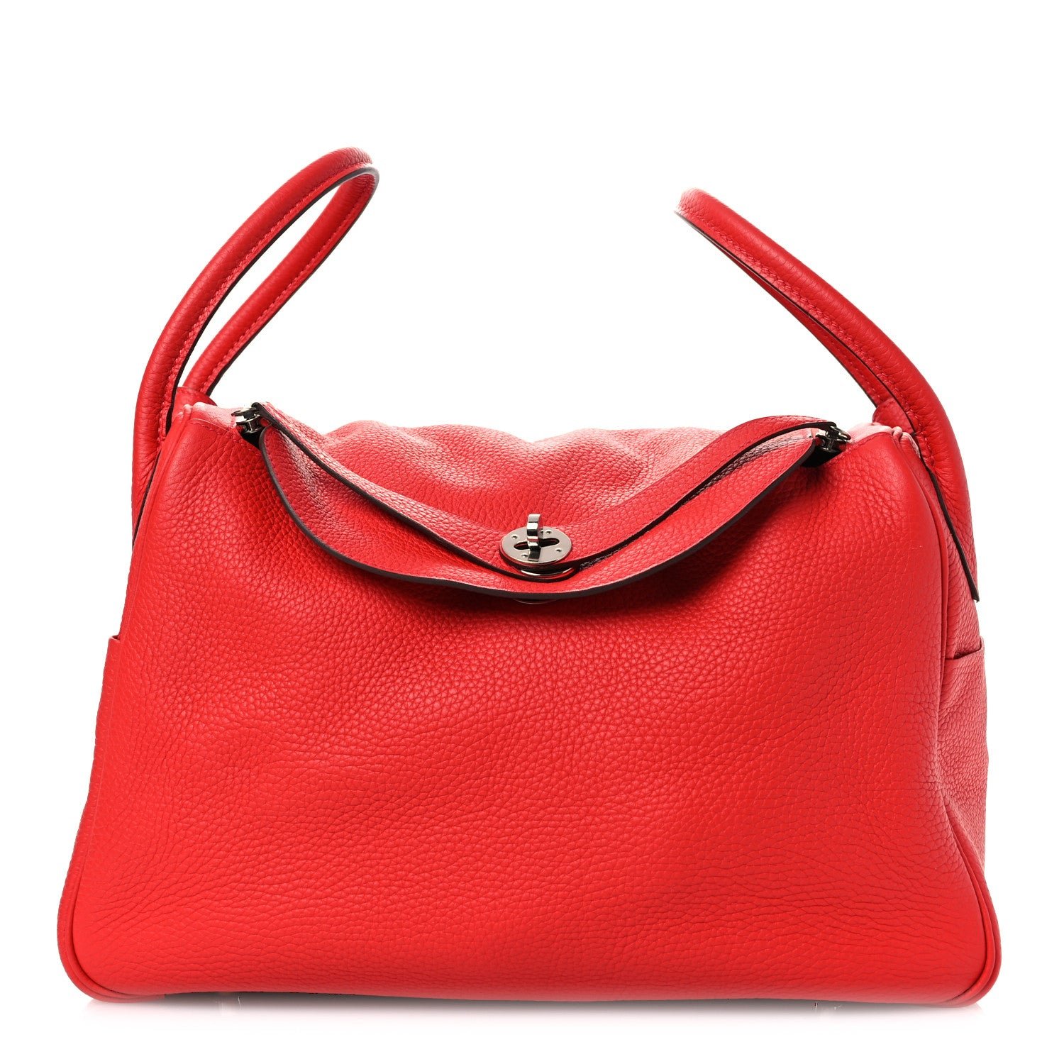 Hermes Taurillon Clemence Lindy 34 Rouge Tomate