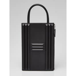 Hermes Hermes Black Tadelakt Leather Kelly Cadena Bag