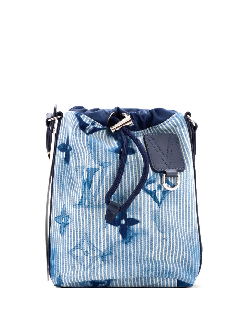 Sac Marin Bag Limited Edition Monogram Watercolor Stripes Denim BB bucket bag