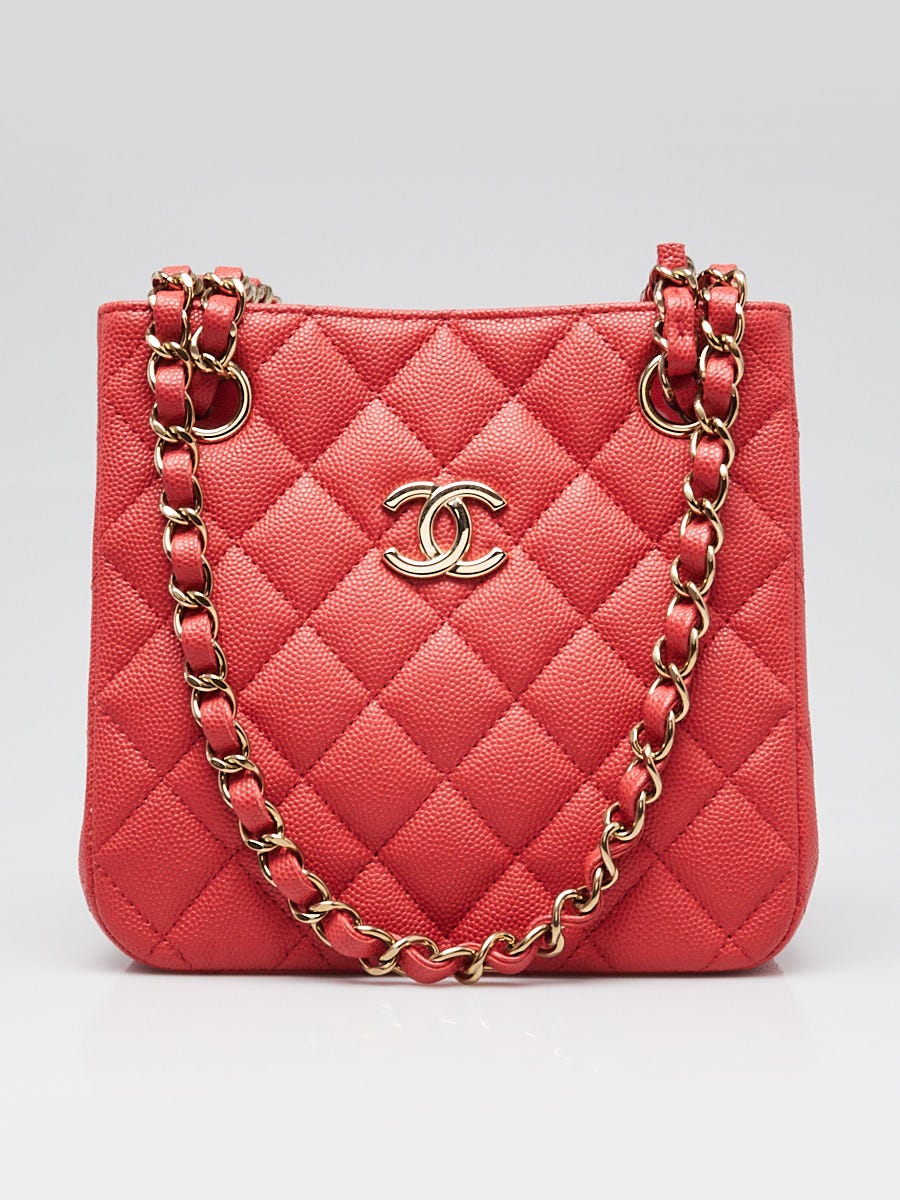 Chanel Dark Pink Quilted Leather Mini Bucket Bag