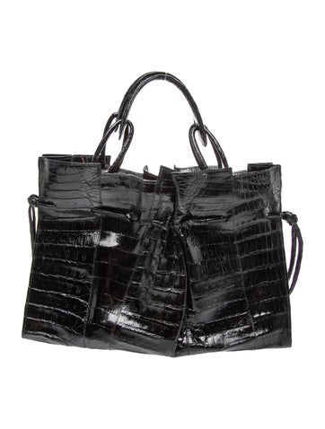 Crocodile Top Handle Bag