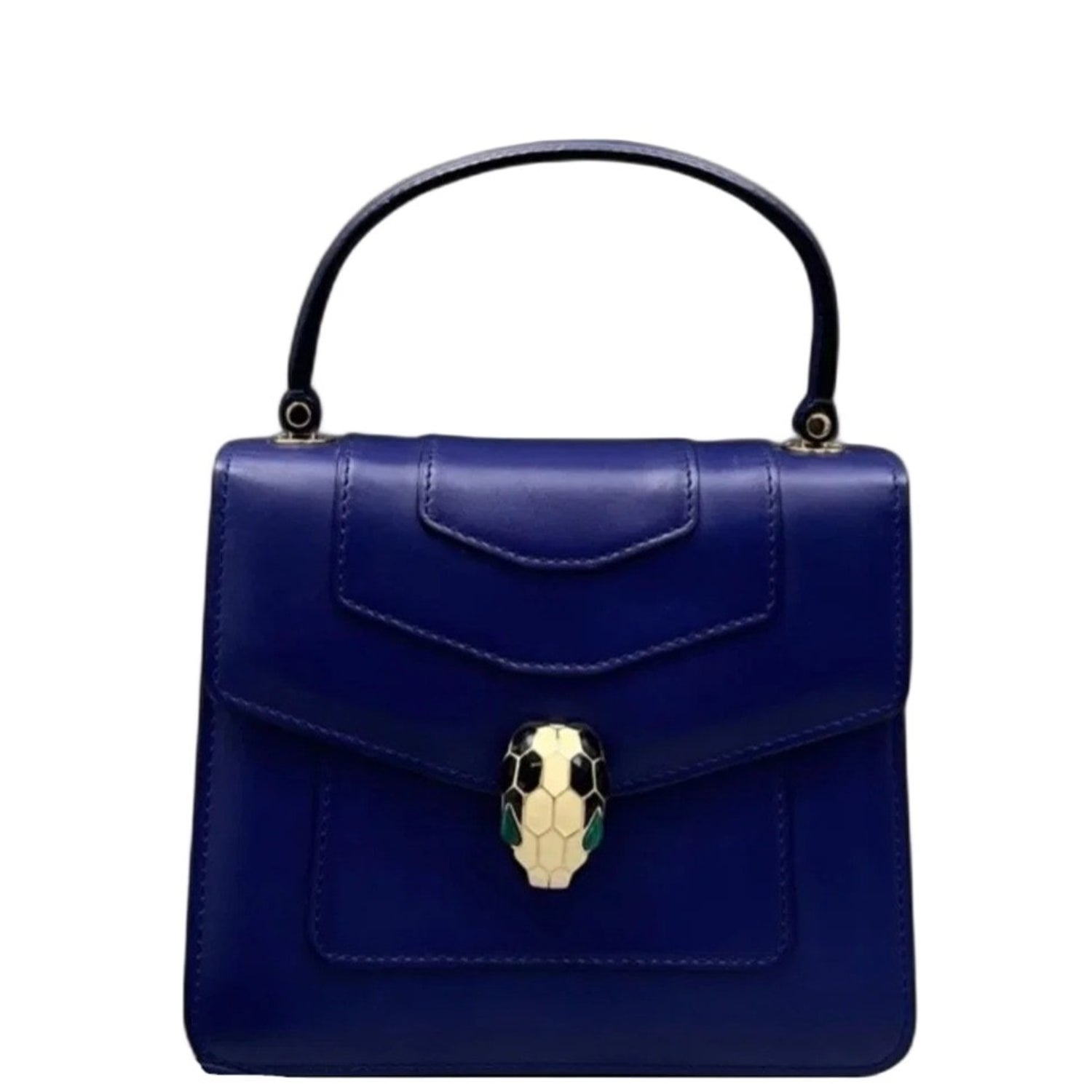 Calfskin Serpenti Forever Top Handle Bag Small