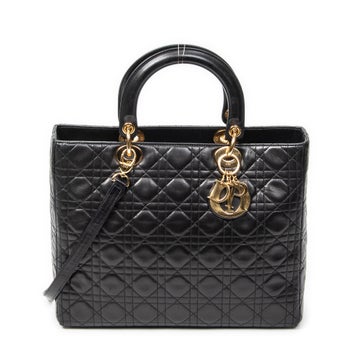 Dior Leather Large Lady Dior Zip