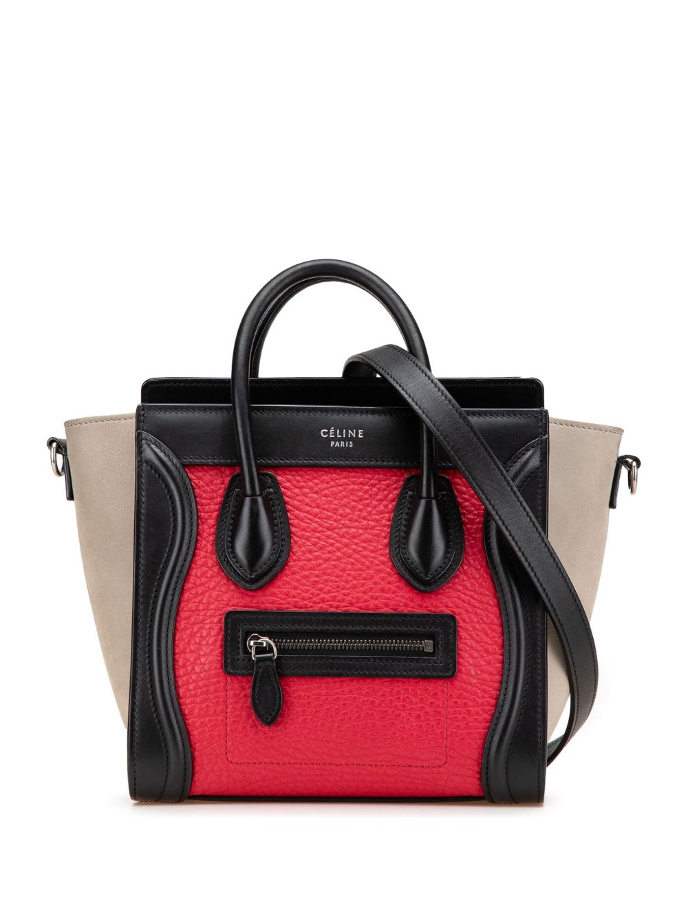 2017 Nano Tricolor Nubuck and Calfskin Luggage Tote satchel