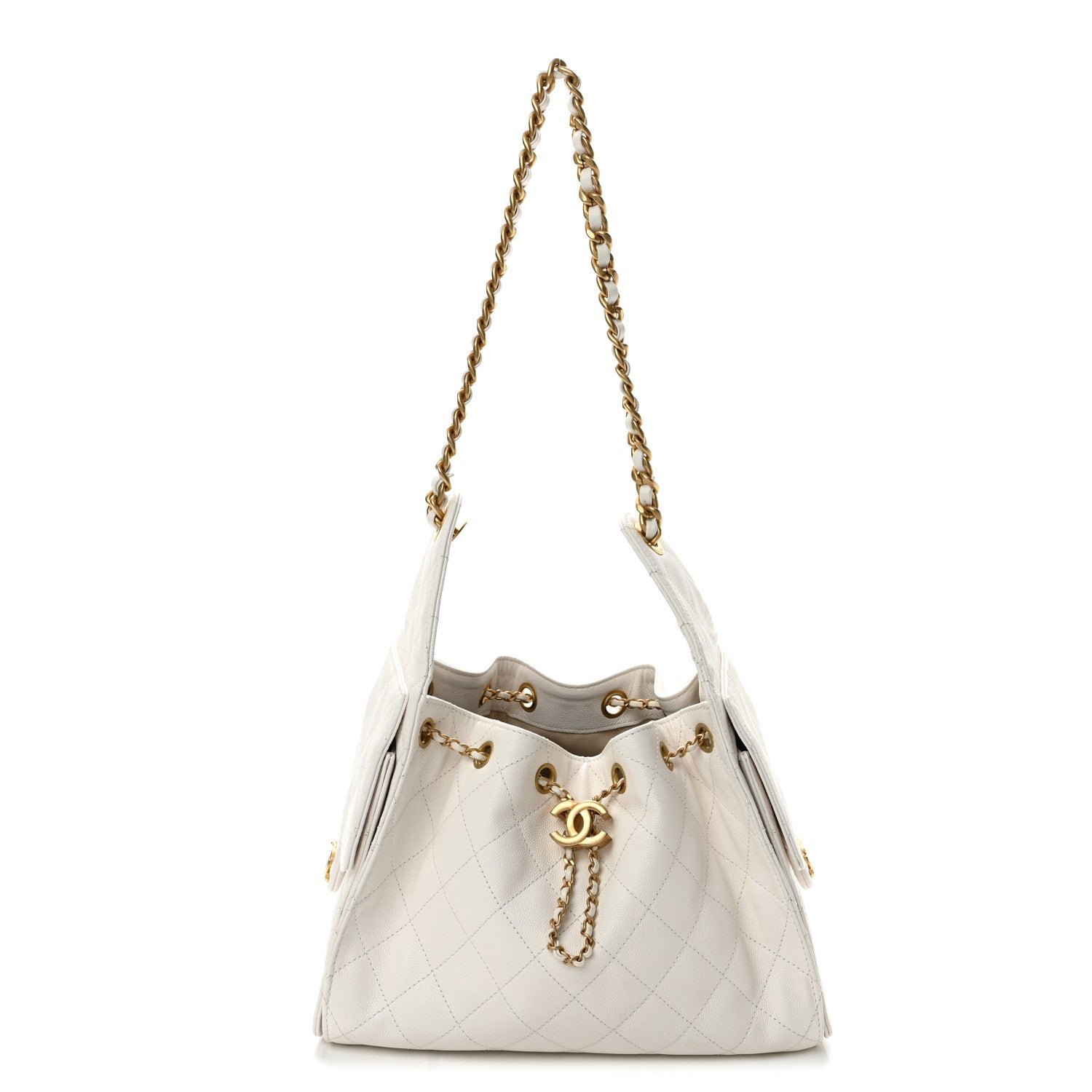 Chanel Caviar Quilted Small Chanel 25 Handbag White