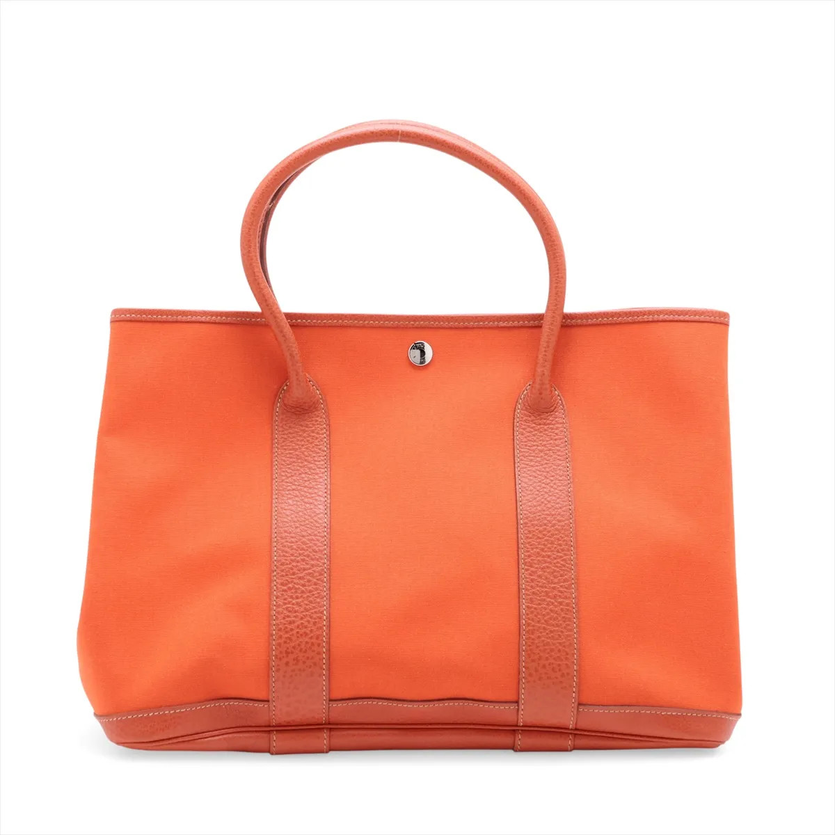 Hermès garden party 36 PM Twaloficier x buffle Orange x brown Silver Metal Fitti