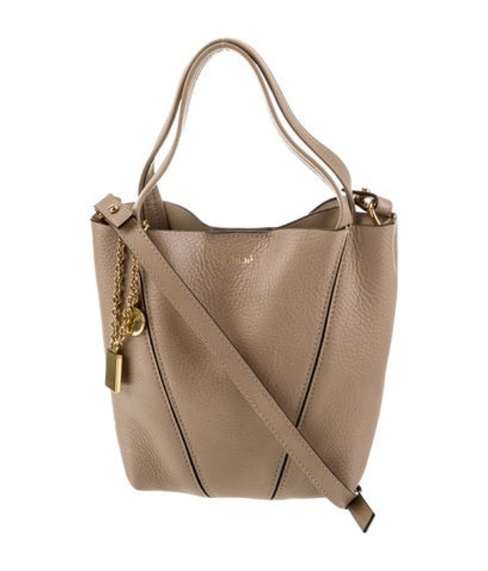Chloe Leather Spin Tote Bag Small