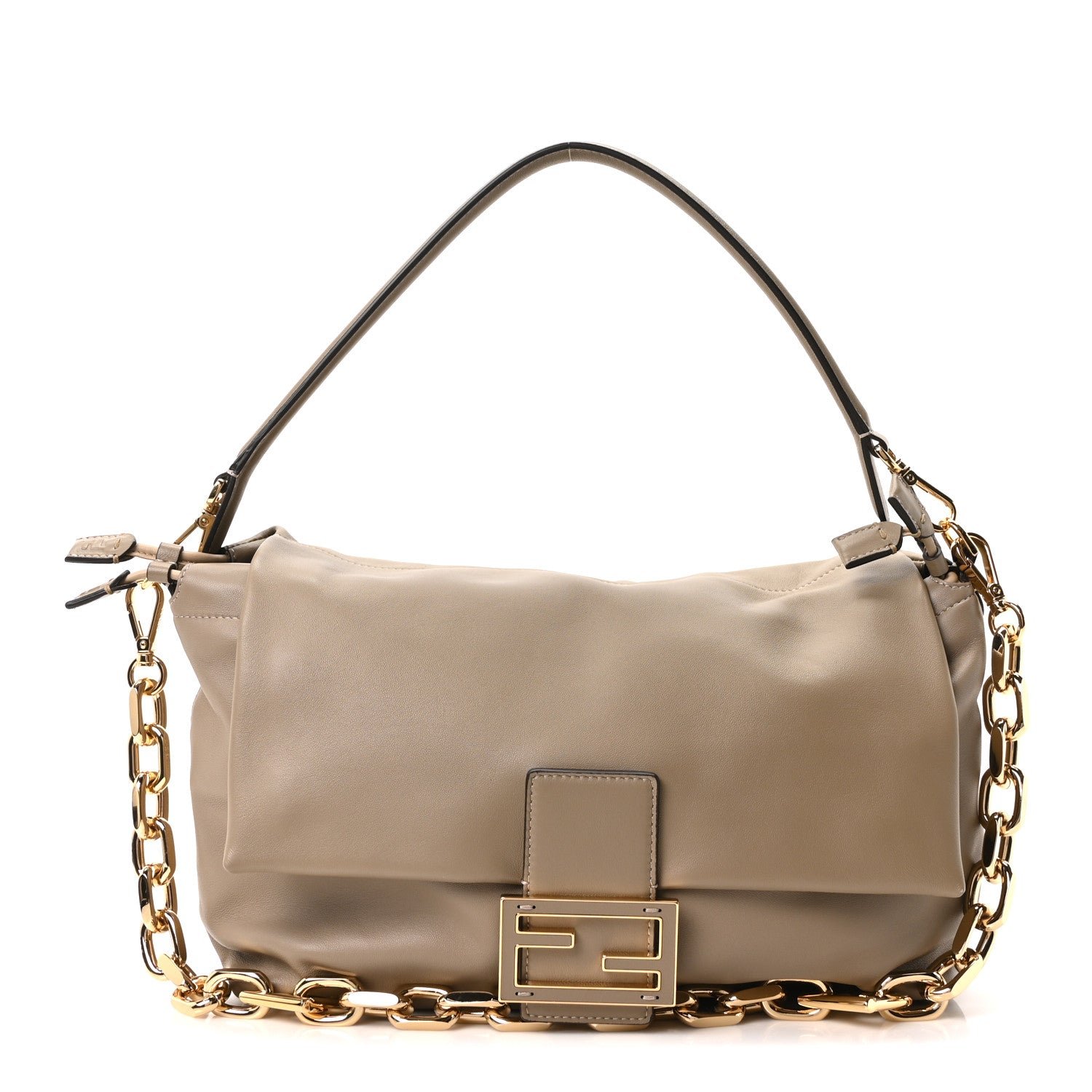 Fendi Fendi Nappa Large Mamma Baguette Dove Gray