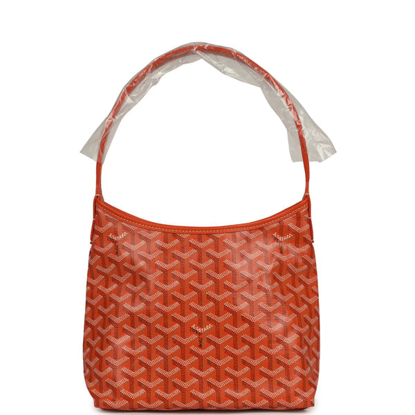 Goyard Goyard Goyardine Orange Boheme Mini Hobo Bag Palladium Hardware