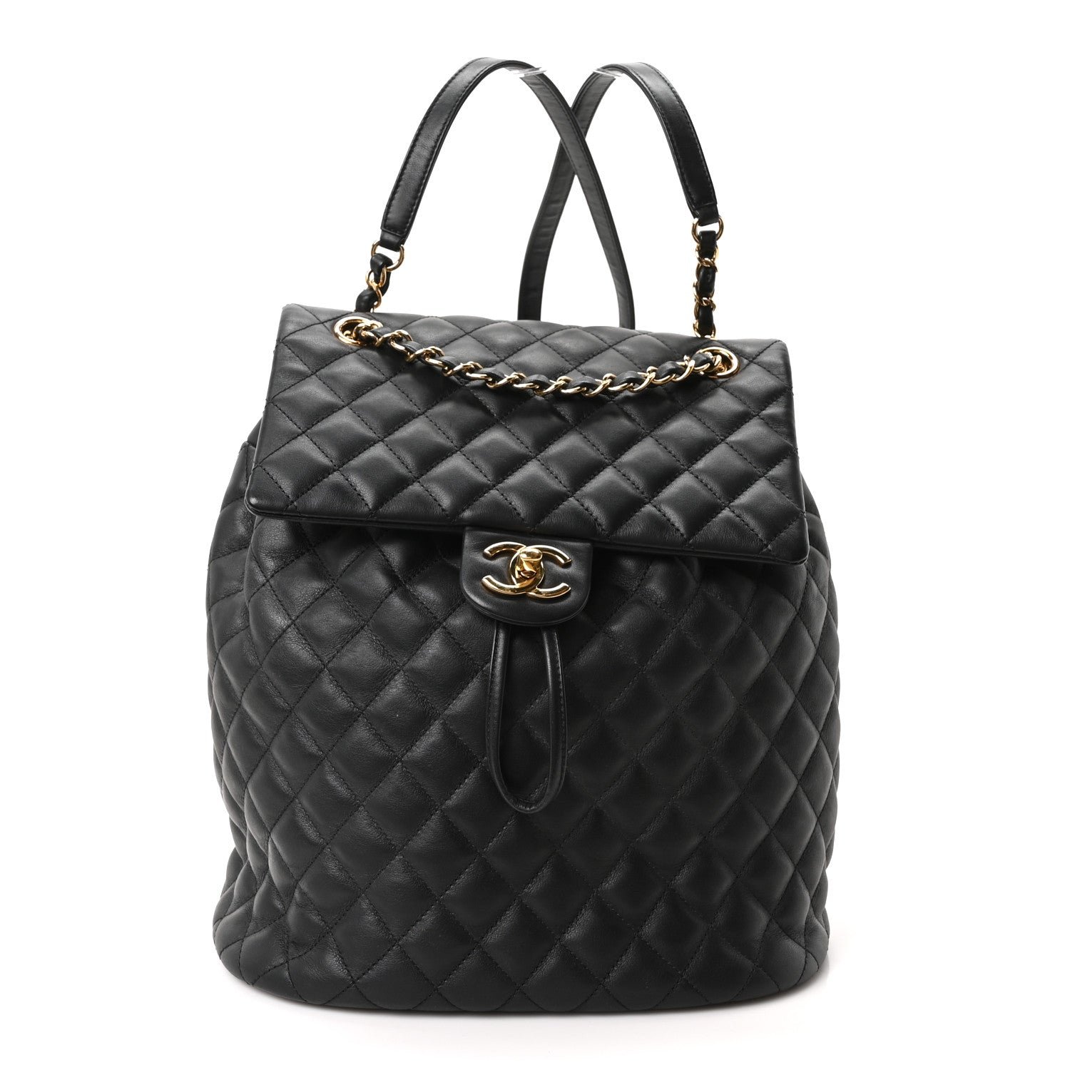 Chanel Lambskin Quilted Large Urban Spirit Backpack Black