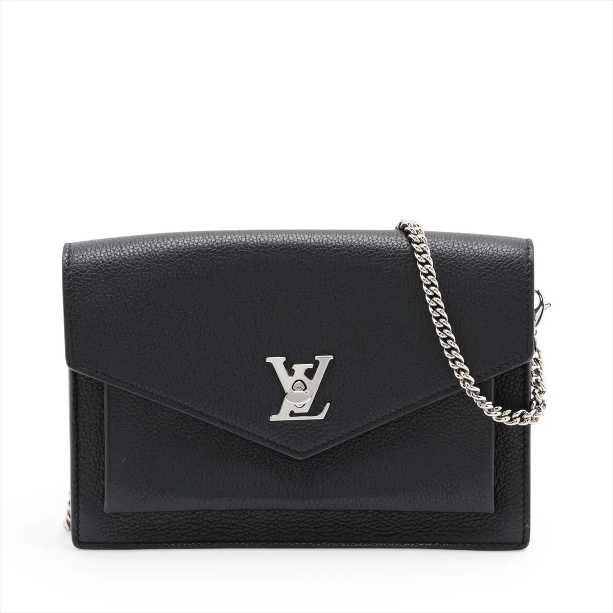 Louis Vuitton LV Logo POCHETTE LOCK ME CHAIN M63471 Black There was an RFID resp