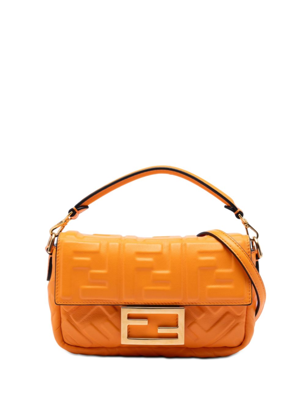2010-2026 Mini Zucca Embossed Leather Baguette satchel