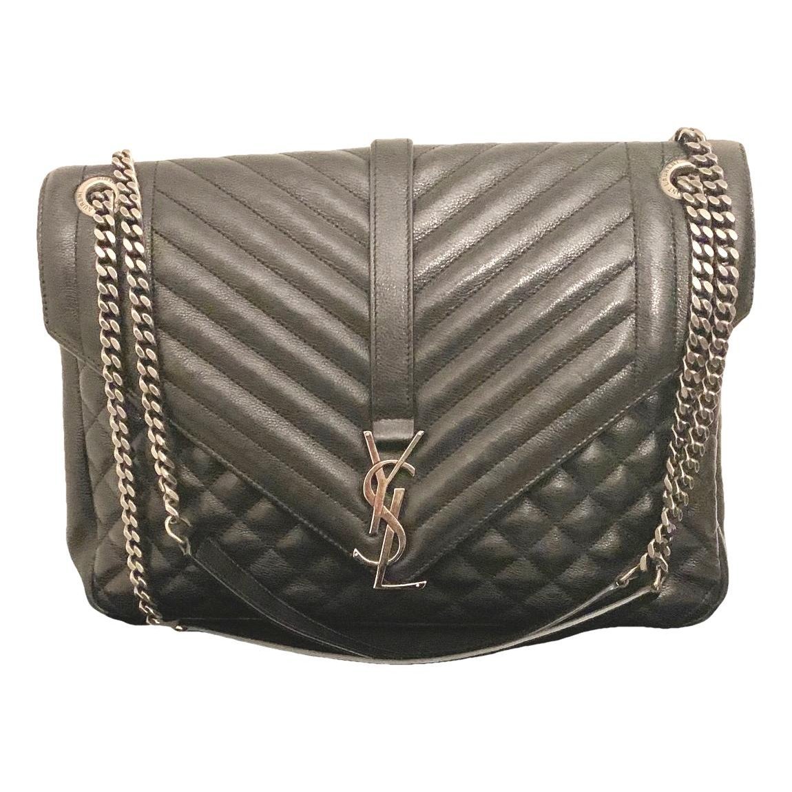 Envelope leather handbag