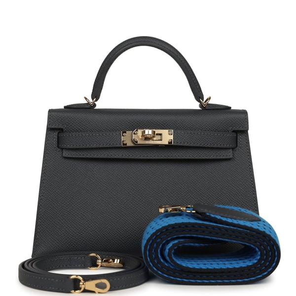 Hermes Kelly Sellier 20 Ardoise Epsom Permabrass Hardware