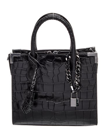 Embossed Leather Top Handle Bag w/ Tags