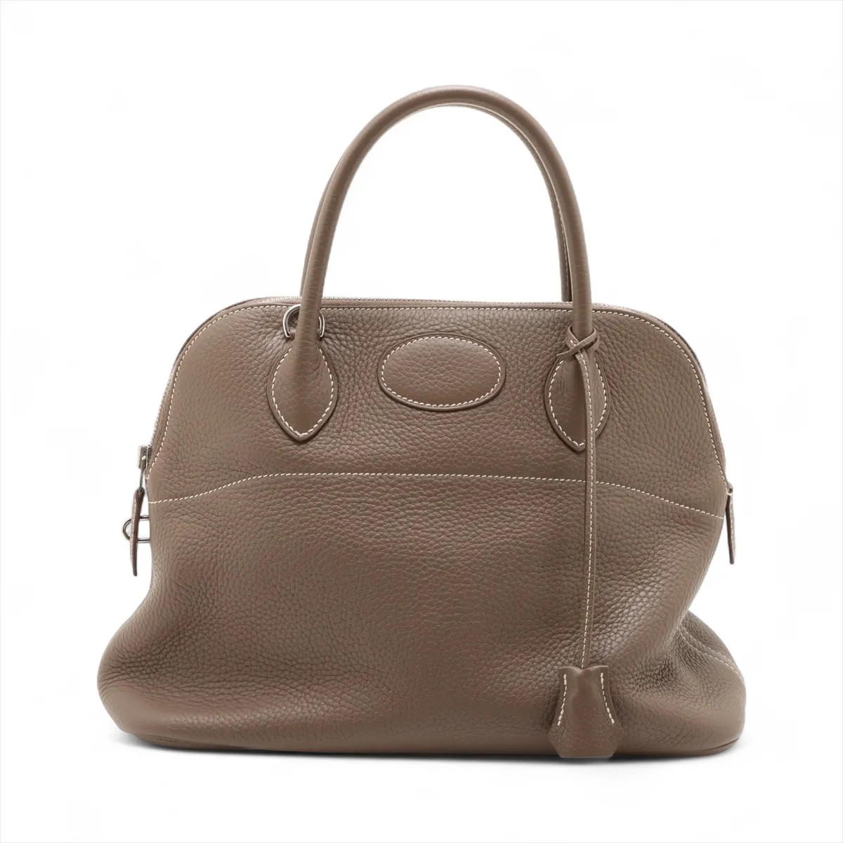 Hermès Bolide 31 Taurillon Clemence Etoupe Silver Metal Fittings