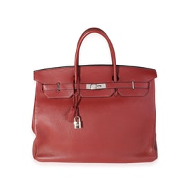 Hermes Hermès Rouge H Clémence Birkin 40 PHW