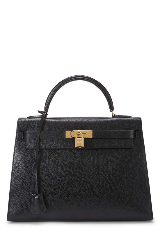 Hermès Black Ardennes Kelly Sellier 32