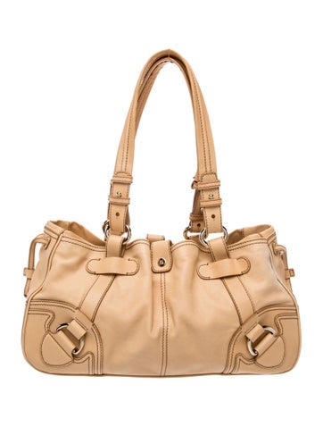 Leather Vintage cargo-strap leather handbag Vintage