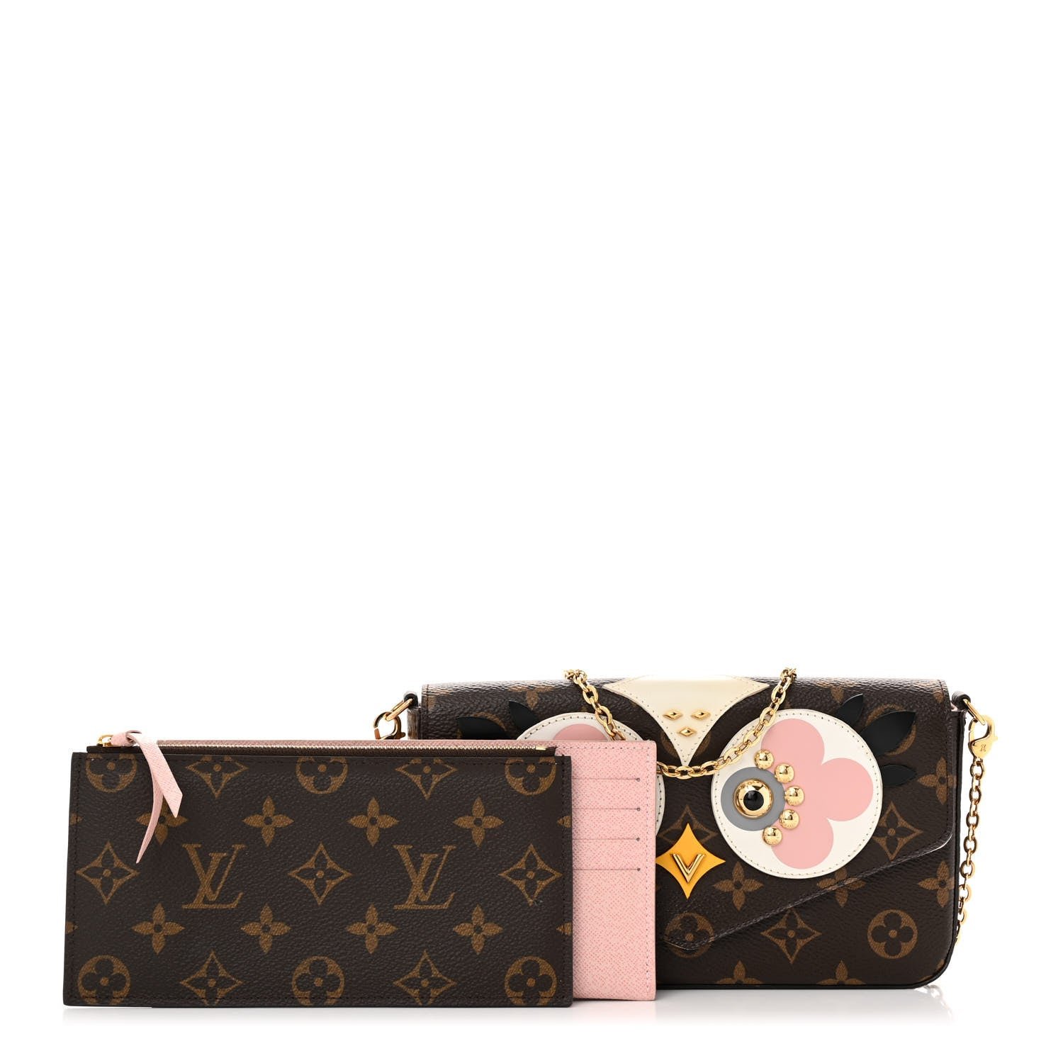Louis Vuitton Monogram Lovely Birds Pochette Felicie Chain Wallet