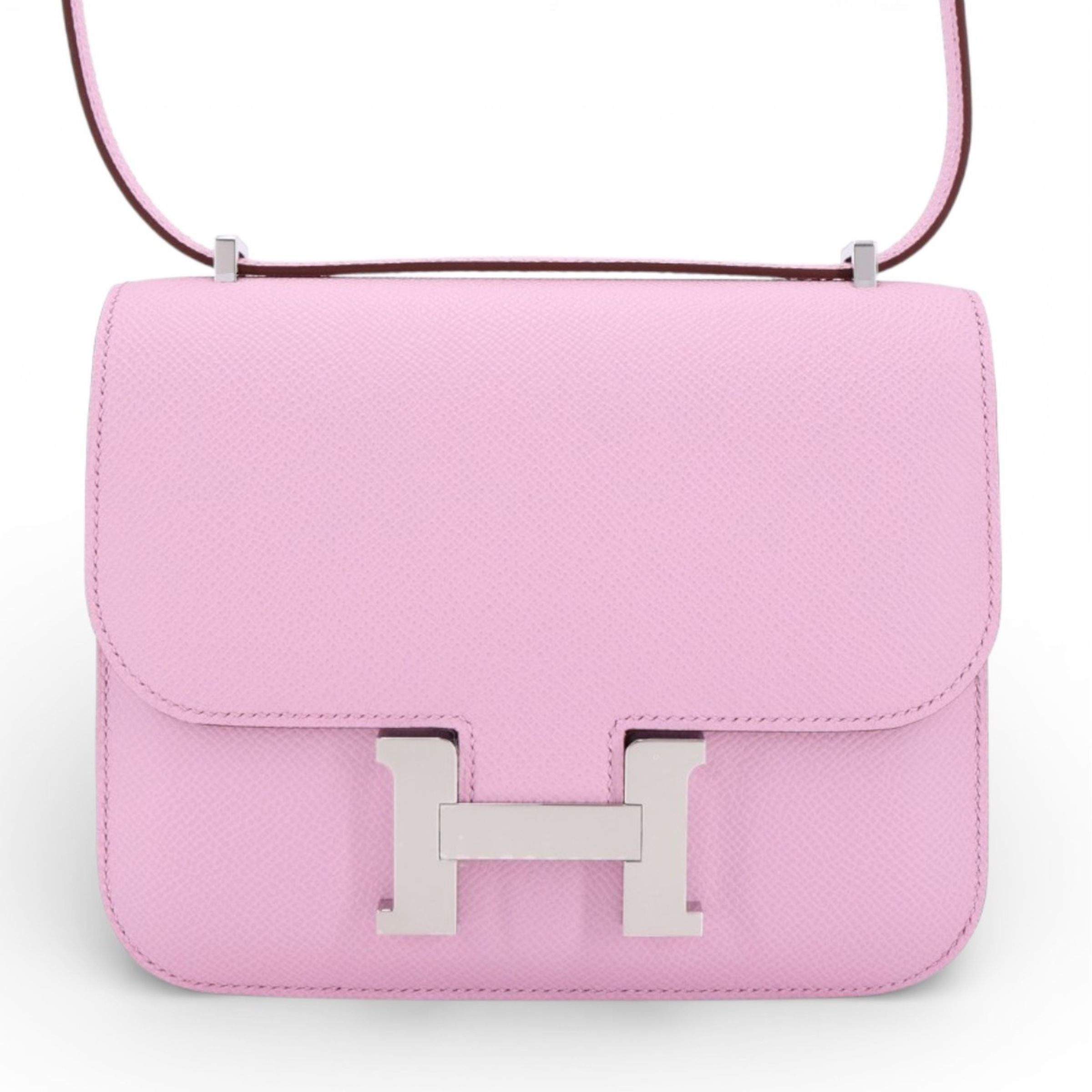 Brand New ( Rank N ) HERMÈS Constance Mini Mauve Sylvestre (X9) Epsom Palladium hardware K (2025)