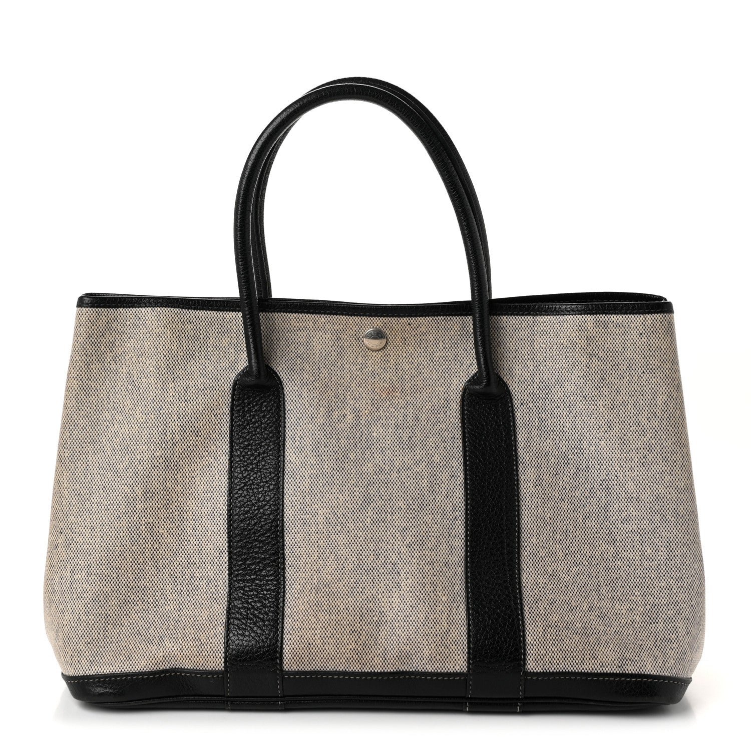 Hermes Toile H Buffle Skipper Garden Party 36 MM Tote Black