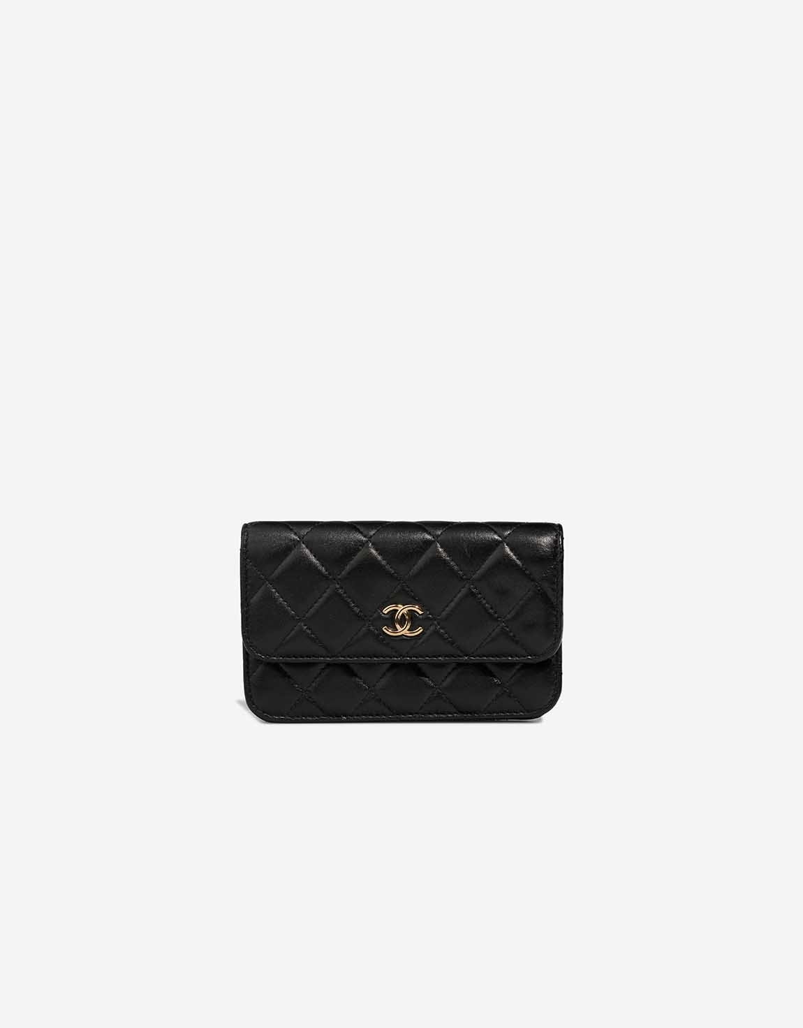 
		Timeless Clutch with Chain Micro Lamb / Pearls Black    