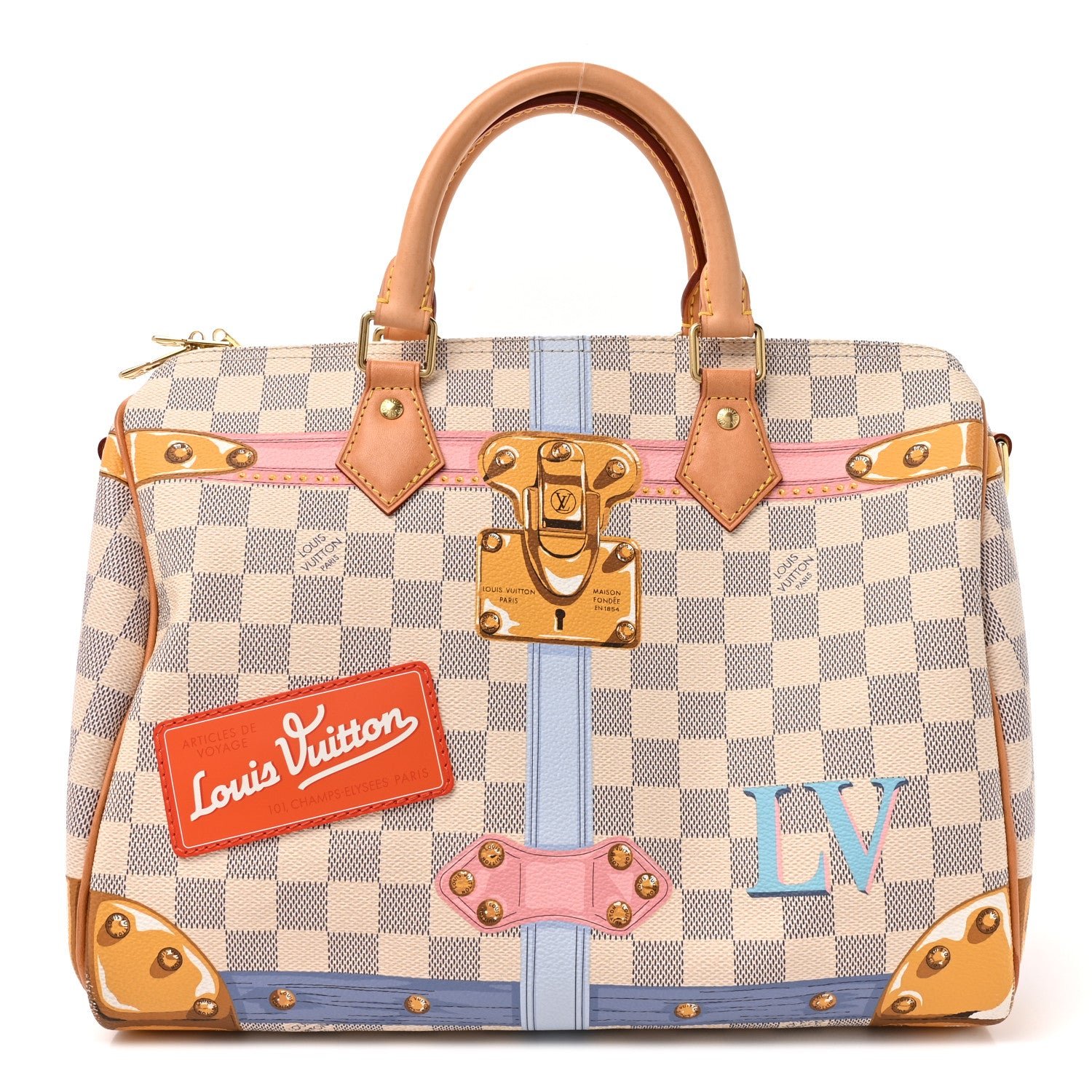 Louis Vuitton Louis Vuitton Damier Azur Summer Trunks Speedy Bandouliere 30