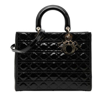 Large Patent Cannage Lady Dior