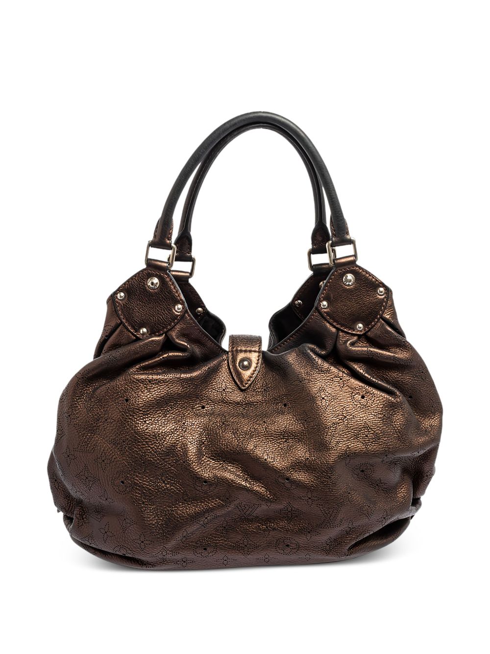 textured leather slouchy shoulder bag