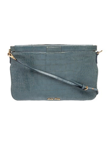 Miu Miu Embossed Leather Crossbody Bag