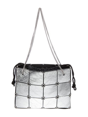 Khaite Leather Emma Panelled Metallic Leather Tote Bag Mini