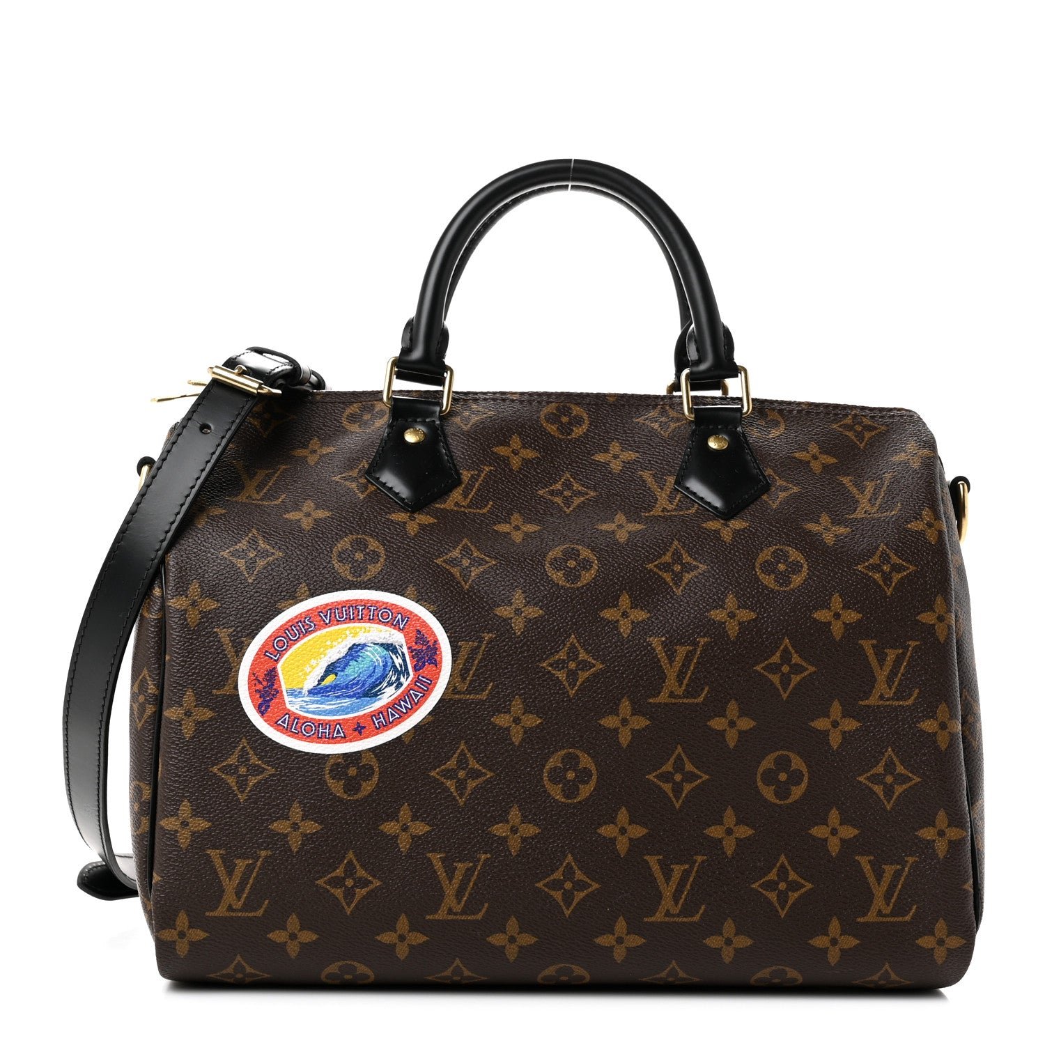 Louis Vuitton Monogram My World Tour Speedy Bandouliere 30 Black
