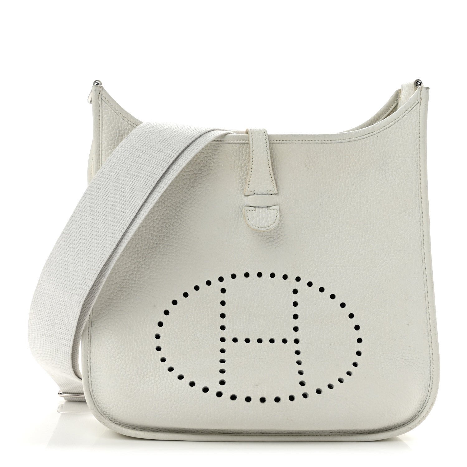 Hermes Taurillon Clemence Evelyne III PM White